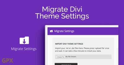 Migrate Divi Theme Settings Plugin